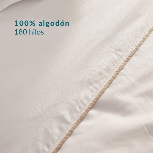 Don Descanso - Sábana Encimera Algodón 100% Blanca 180 Hilos. Fácil Planchado y Lavable (30º). (Disponible Varios Tamaños)