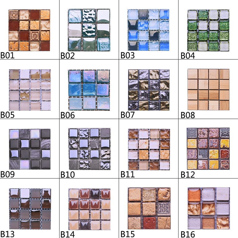 Autocollants muraux en mosaïque, 10 pièces, 10x10cm, autocollant pour peler et coller, rétro-adhésif, pour bricolage, cuisine, salle de bain, décoration murale de la maison