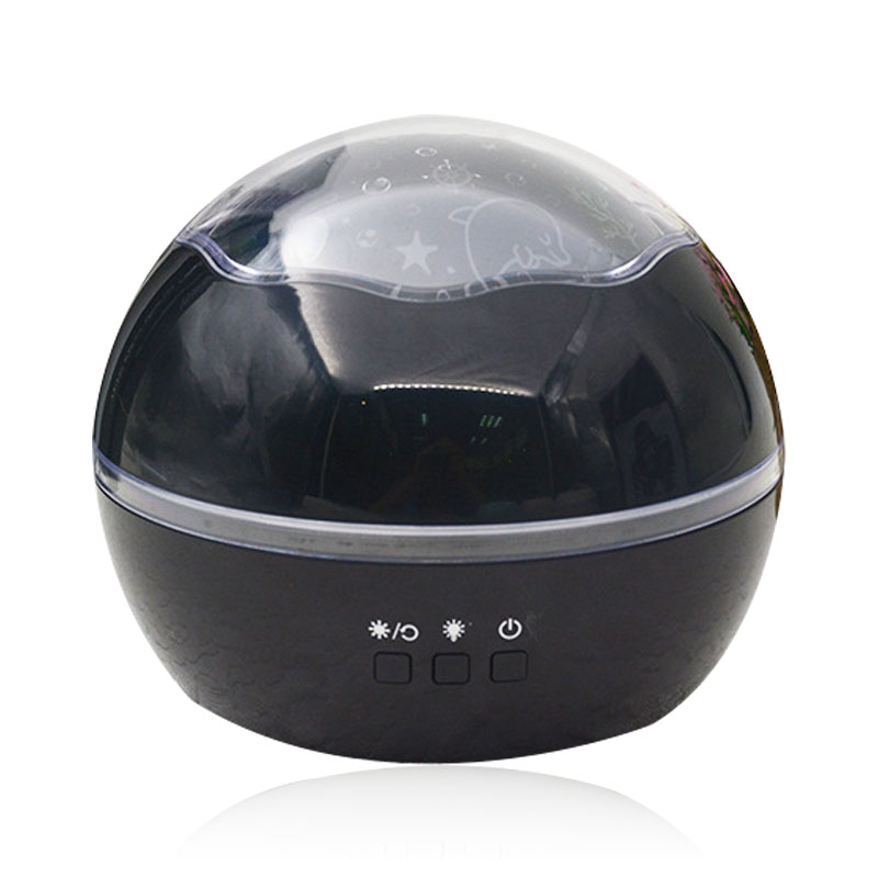 LED Night Light Projector Spin Starry Sky Star Ocean World Master Rotating Children Kids Baby Sleep Romantic USB Lamp Projection: Black