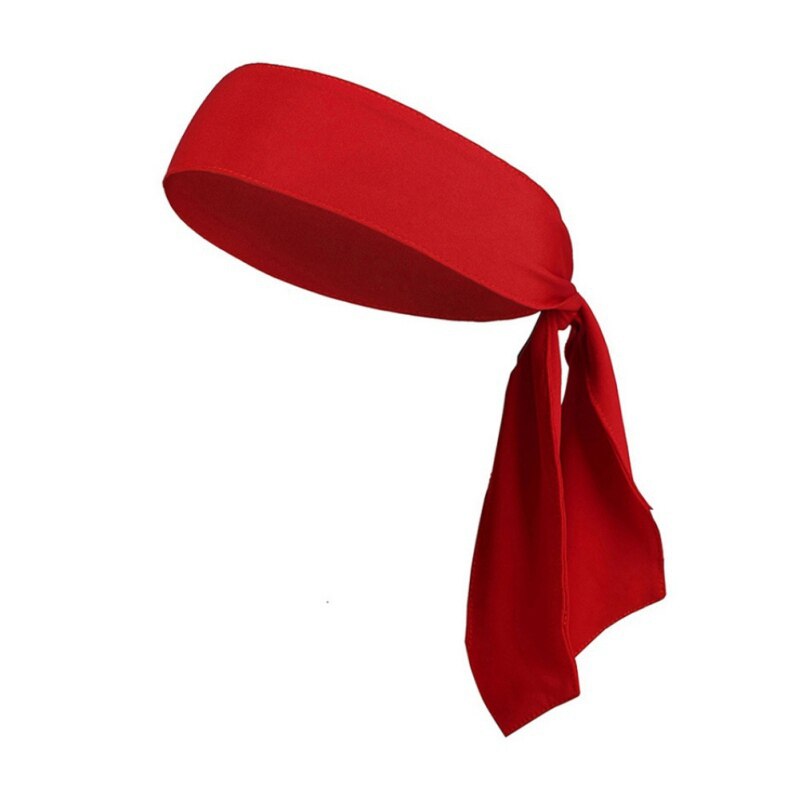 Heren/dames sport zweet hoofdband hardlopen tennis fitness piraten hoofdband sport yoga haarband joggen sport accessoires hoofdband: Rood
