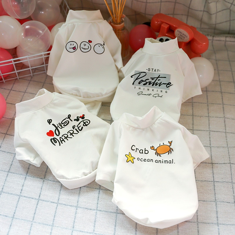 Wit Afdrukken Huisdier Kleding Voor Kleine Honden Katten Zomer Gezellige Puppy Kat Tshirt Hond Dierenarts Chihuahua Yorkies Shirts Huisdieren Kleding producten
