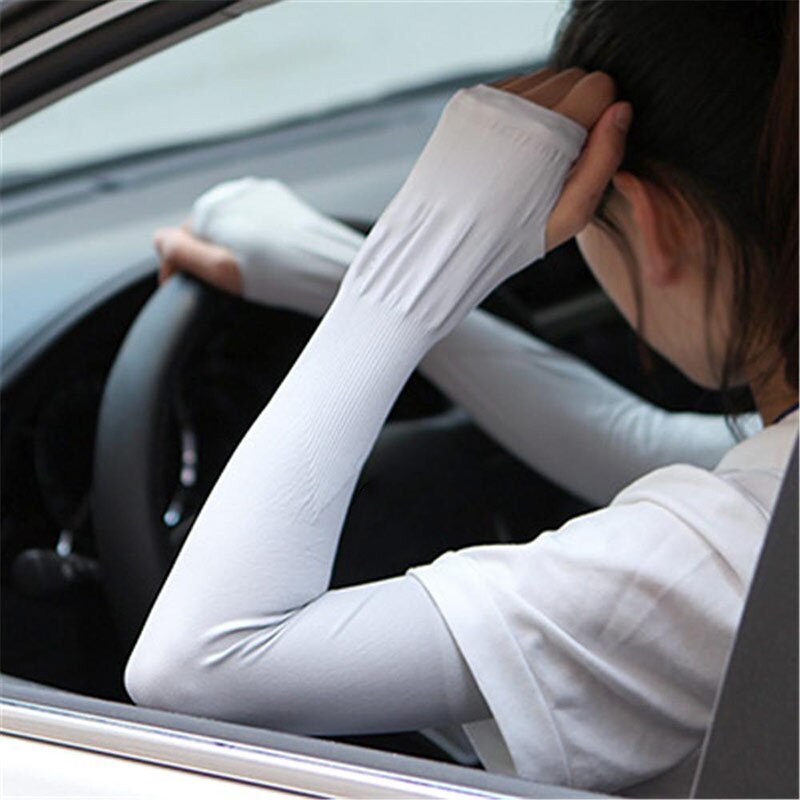 2Pcs Arm Sleeve Warmers Safety Sleeve Sun UV Protection Sleeves Arm Cover Cooling Warmer Running Golf Cycling Long Arm Sleeve