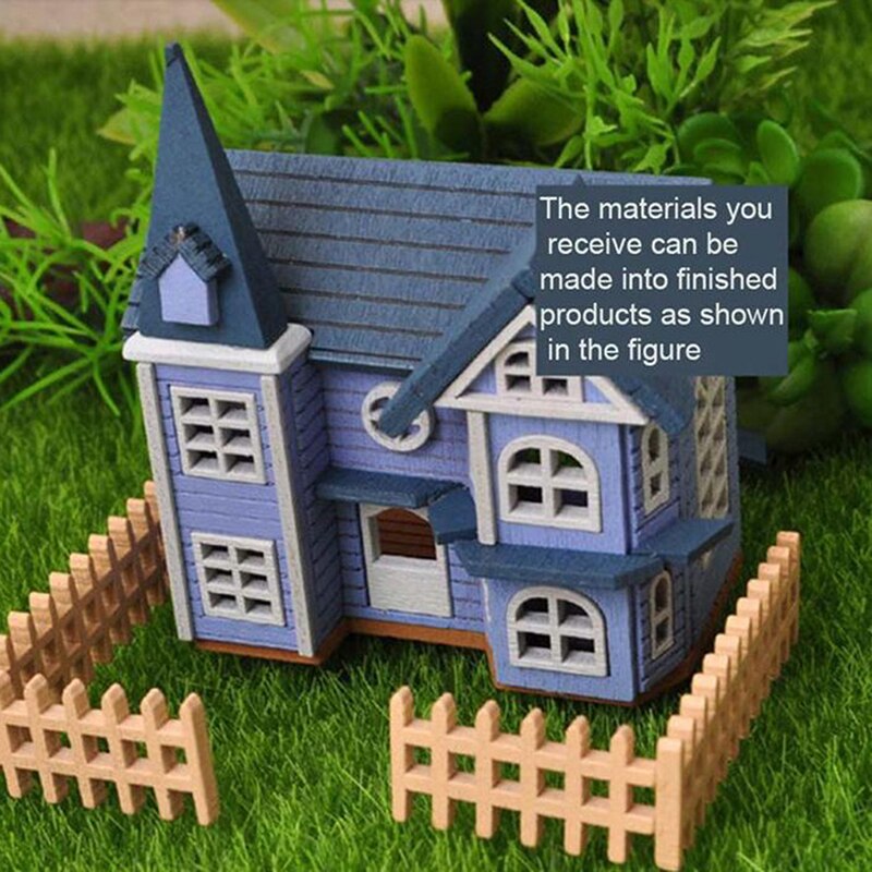 Fairytale Herenhuis Diy Mini Houten Poppen Miniatuur Accessoires Handwerk Building Monteren Speelgoed Ambachten Meubels Kits