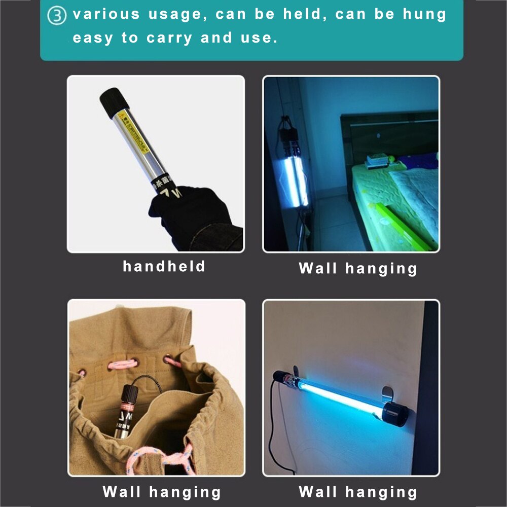UV Licht Handheld Uv Effiziente Entkeimungslampe Uv Ozon Desinfektion Sterilisation Stick für Home Office