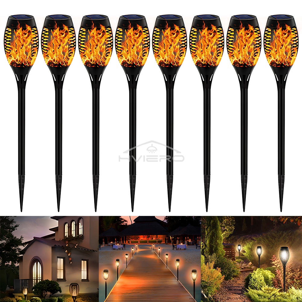 1/2/4/6/8PCS Outdoor Solar Flame Lights 12Led Flickering Garden Path Yard Patio Park Floor Decoration Landscape Lamps Waterproof: moon blue