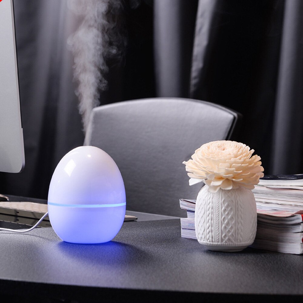 @ Portable Mini Aroma Diffuser Home Usb Air Humidifier Purifier Atomizer Essential Oil Diffuser 200ml Egg Shape Led Night Light