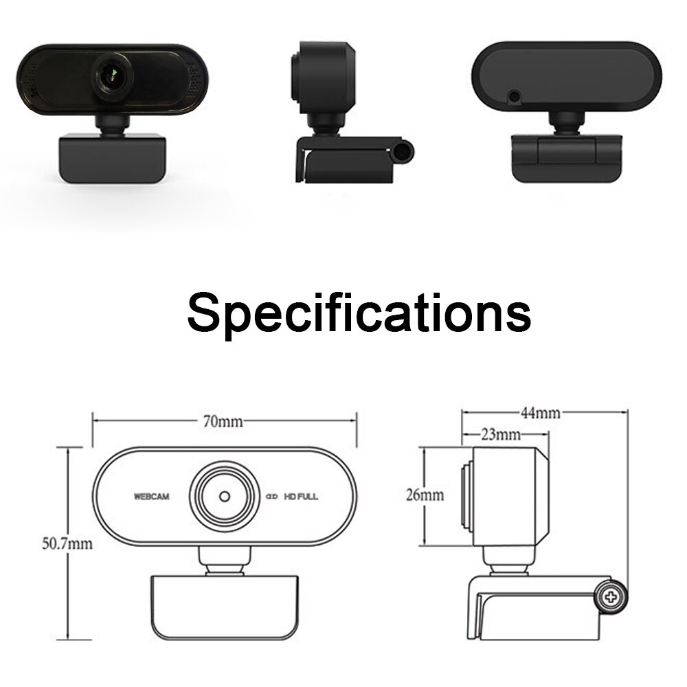 USB2.0 1080P FHD Webcam 2M Pixel Video Web Camera with Microphone for Computer Laptop WebCamera Cam Video Recording Work