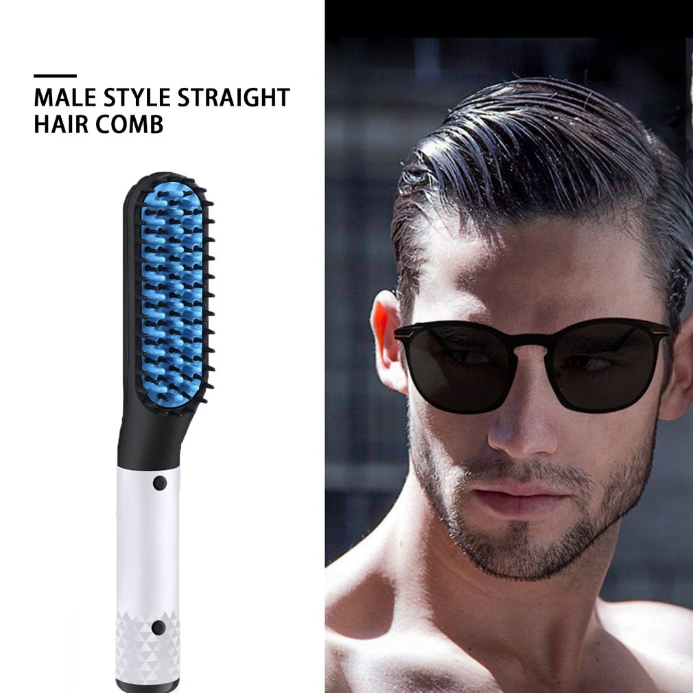 Men'S Multi-Function Straight Hair Comb Beard Style Combing Type Hair Comb Ceramic Hair Straightener