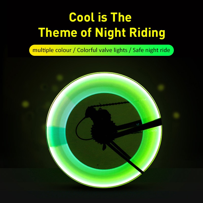 Luz para bicicleta con tapa de válvula de neumático, luces para bicicleta, lámpara Led de 4 colores para ciclismo, TXTB1