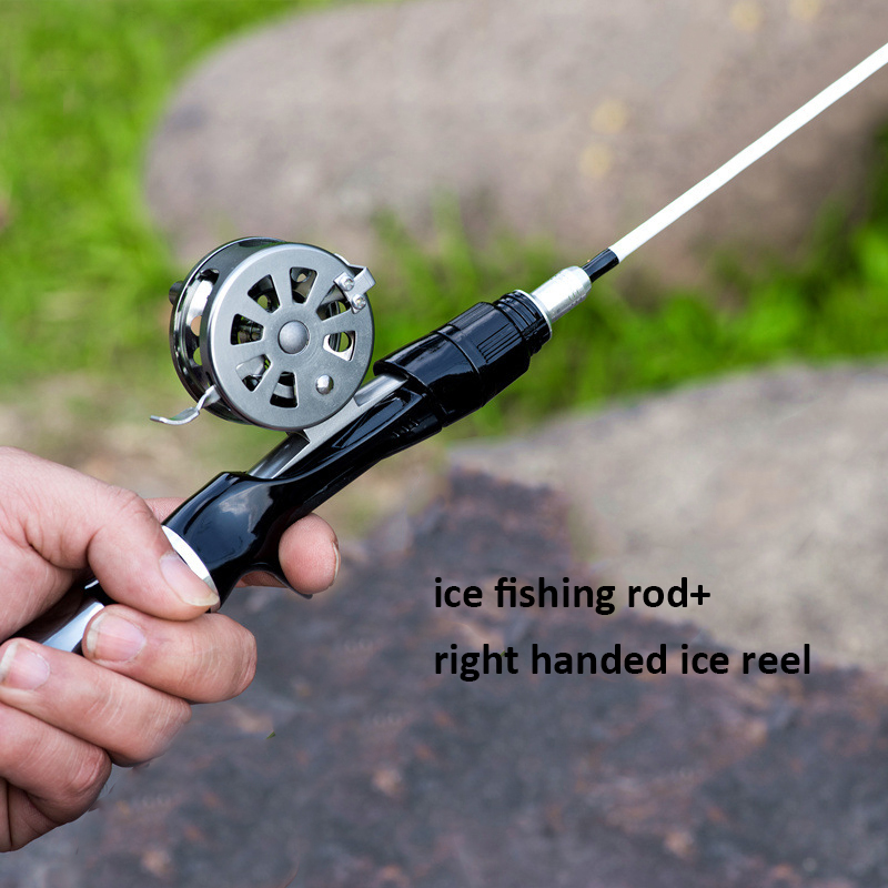 Goture Winter Ijs Hengel 65Cm Baitcasting Hengel Baars Snoek Snoekbaarzen Jigging Rod: rod right reel