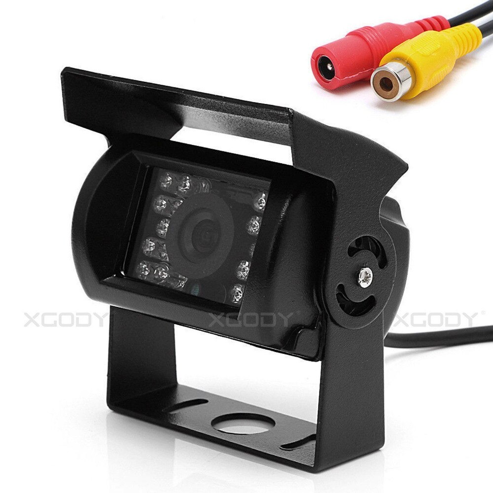 Cámara de vista trasera del camión XGODY 10m cámara de visión trasera de cable Led 12V 2,5mm 120 cámara de marcha atrás de ángulo para navegación GPS con Bluetooth AVIN
