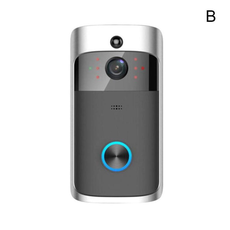 Hjem wifi smart video dørklokke  m7 fjernbetjening fjernbetjening sikkerhed intercom kamera stemme alarm trådløs til lejligheder 1080p ir  o5 v 5: B