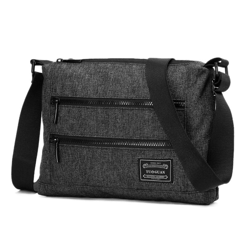 Scione Mannen Eenvoudige Effen Schoudertassen Mode Crossbody Casual Business Aktetassen Canvas Student School Travel Messenger Pack