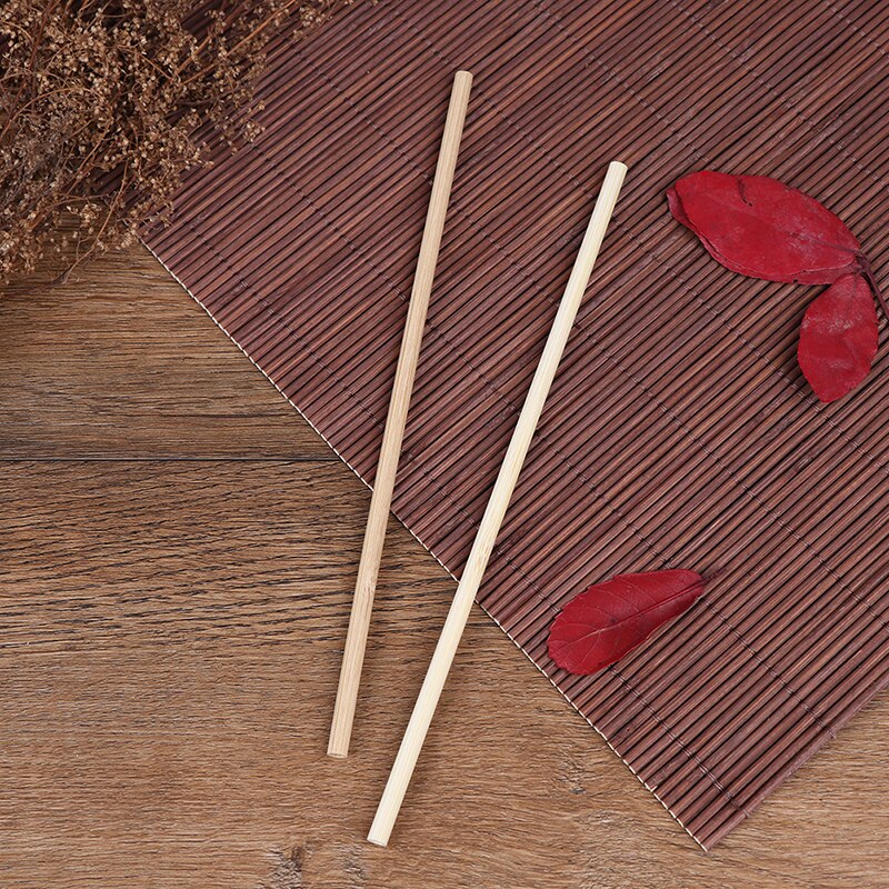 5Pcs/Set Bamboo Straw Reusable Straw 20cm Organic Bamboo Drinking Straws Natural Wood Straws For Party Birthday Wedding Bar Tool