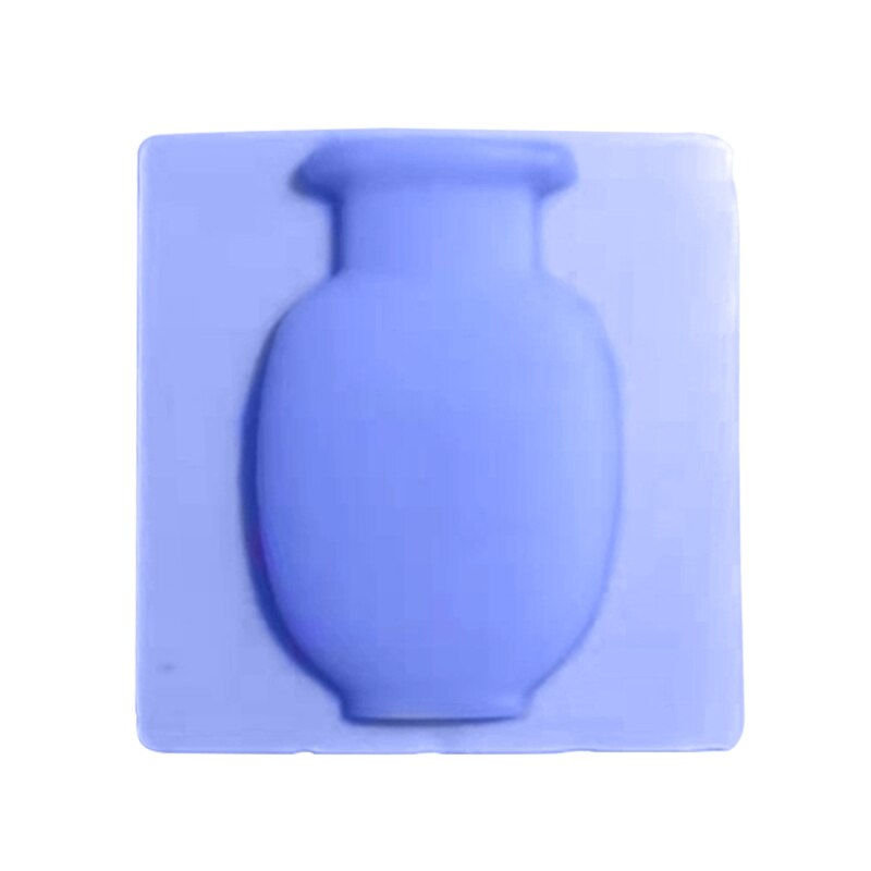 Siliconen Vazen Kleverige Muur Magic Plant Vazen Container Thuis Kantoor Muur Decoratie Accessoires Zachte Bloemen Fles: blue