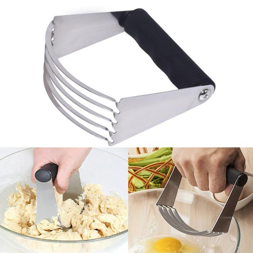 Manual Dough Blender Flour Mixer Butter Blender Stainless Steel Butter Press Baking Tools Pastry Blender Stirrer Dough Cutter