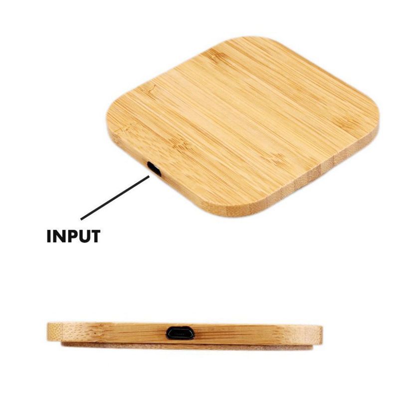 Draagbare draadloze qi-oplader, slanke houten oplader voor iphone 8/ , iphone 8 plus/iphone x, draadloze oplader voor smartphones, voor sam