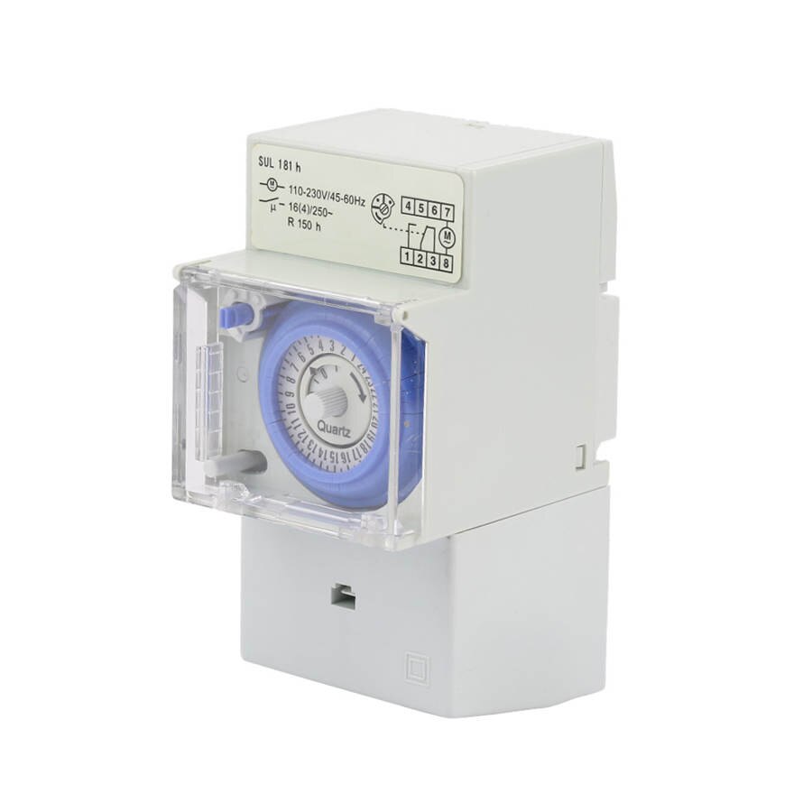 Timer Switch 110 to 230v SUL181H 24 Hours Analog Mechanical Timer Manual/Auto Controller Time Switch Digital Timer