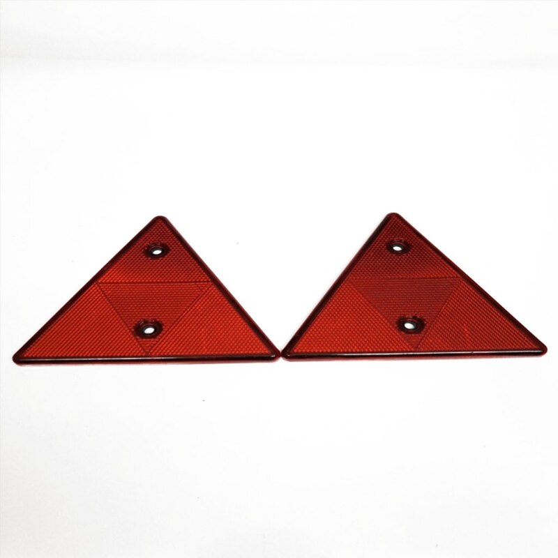 Red Rear Reflectors Triangle Reflective for Gate Posts Safety Reflectors Screw Fit for Trailer Motorcycle Caravan