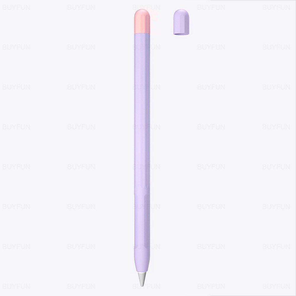 Cubierta protectora de silicona para lápiz Apple 1, 2, Pencil1, lápiz táctil Pencil2, funda para lápiz Apple de piel: for Pencil1 purple