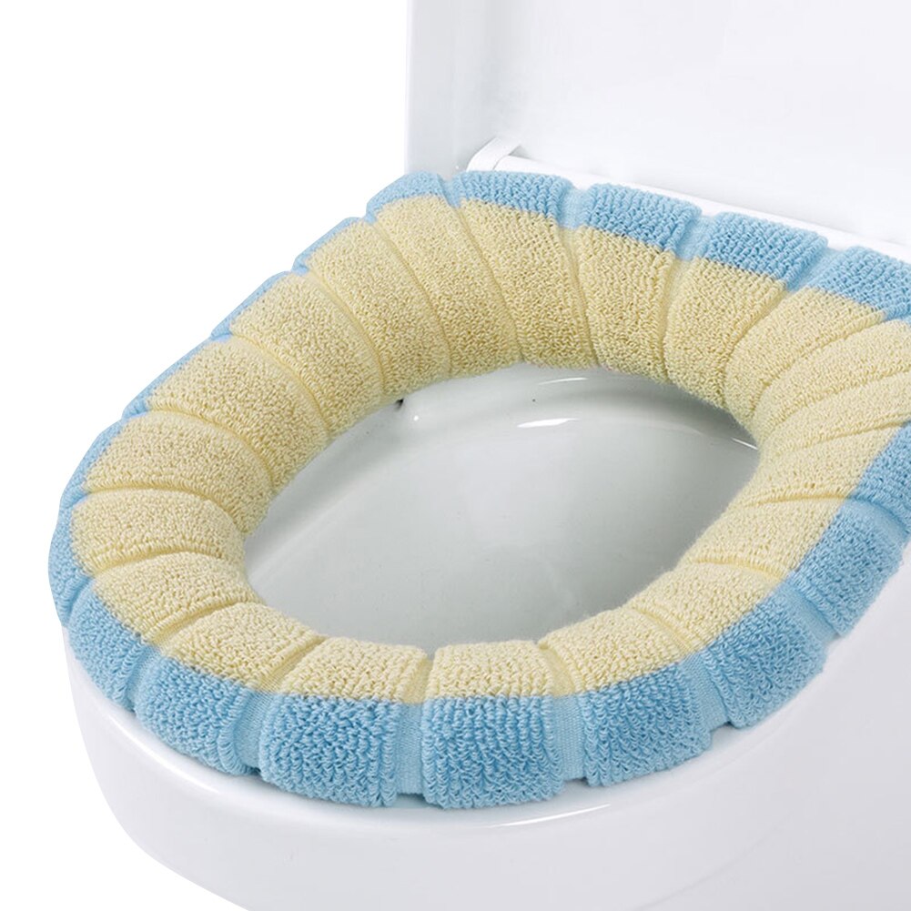 Universal toiletsædeovertræk vintertoiletsæde tilbehør pude fleece vaskbart toiletsæde padhome dekor toiletdæksel: Gul