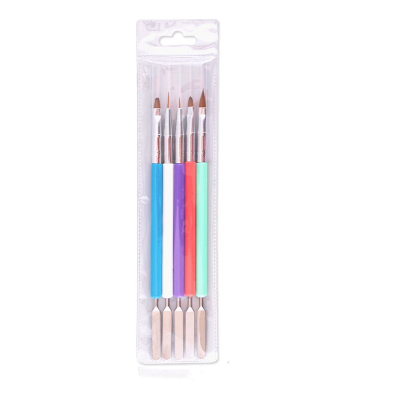 5 Pcs/set Multifonctionnel Nail Art Brosse Parsemant Peinture Dessin Liner Stylo Gel Acrylique Extension Ongles Manucure Kit DE BRICOLAGE: Default Title
