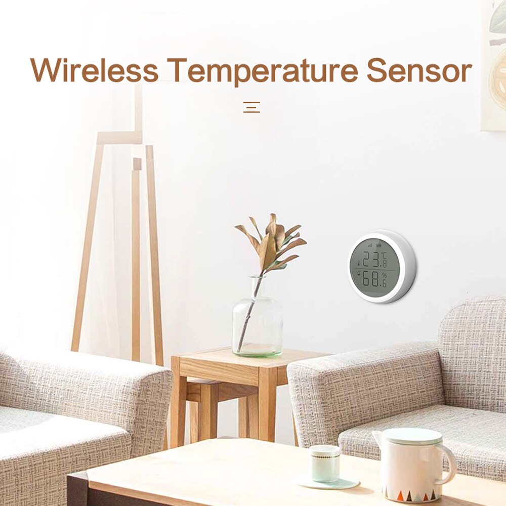 Tuya ZigBee Smart Home Temperature And Humidity Sensor With LED Screen Works With Home Assistant and Tuya Zigbee Hub