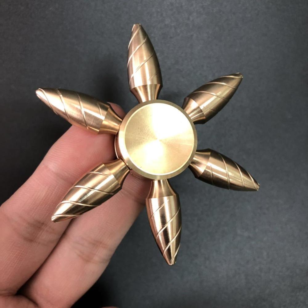 Copper Hand Spinner Fidget Metal Bearing Edc Finger Electroplate Hybrid Aluminum Alloy Metal Fidget Children Relieve Stress: 20