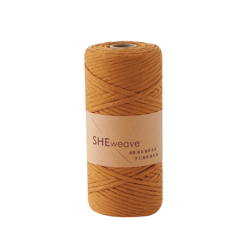Enkele Streng Macrame Koord, Macrame Touw 3 Mm × 100 M (109yd) kleurrijke Katoenen Koord Voor Macrame Benodigdheden, Muur Opknoping: brown