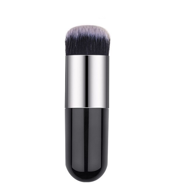 Small fat pile foundation brush blush brush high-gloss brush powder paint makeup brushes: Black Sliver