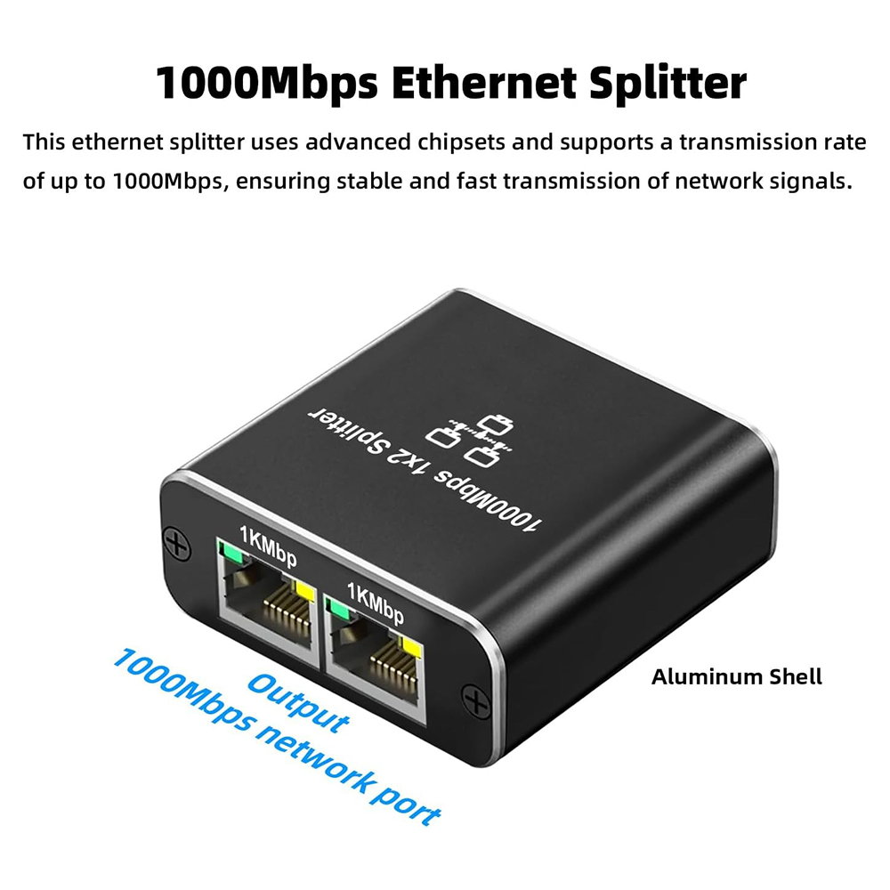 1000Mbps Ethernet Splitter RJ45 1X2 1X3 1X4 LAN Network Extender Adapter for PC Computer Router Switch Works At The Same Time