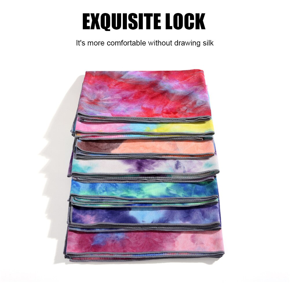 Halkfri yogamatta handduk 185*63cm tryckta yogahandduk fitness träningsmatta överdrag för pilates gym yoga gradient färger filtar