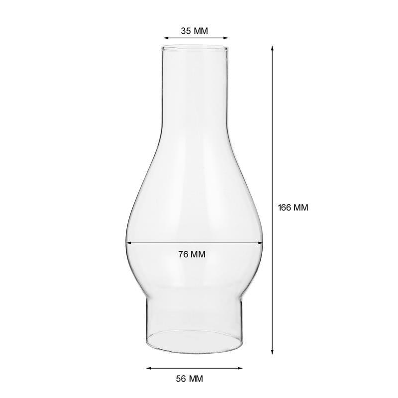 Heldere olielamp schoorsteen glazen kap voor doe-het-kerosinelamp winddichte en decoratieve lampenkap voor thuiswinkel slaapzaal hotel: Default Title