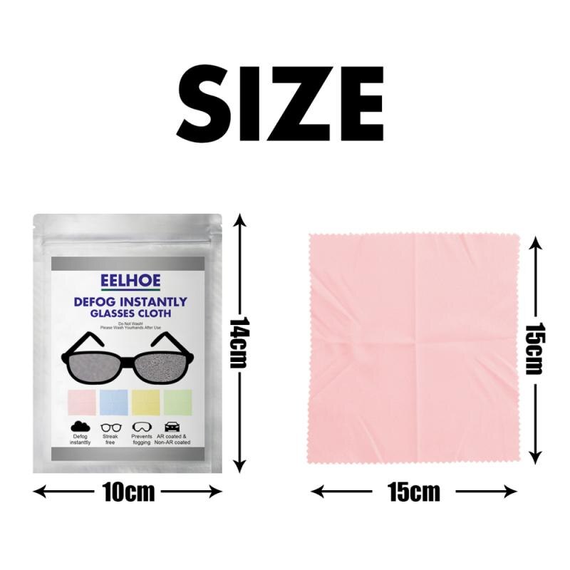 5Pcs Reusable Anti-Fog Wipes Glasses Pre-moistened Antifog Lens Cloth Defogger Eyeglass Wipe Prevent Fogging For Glasses