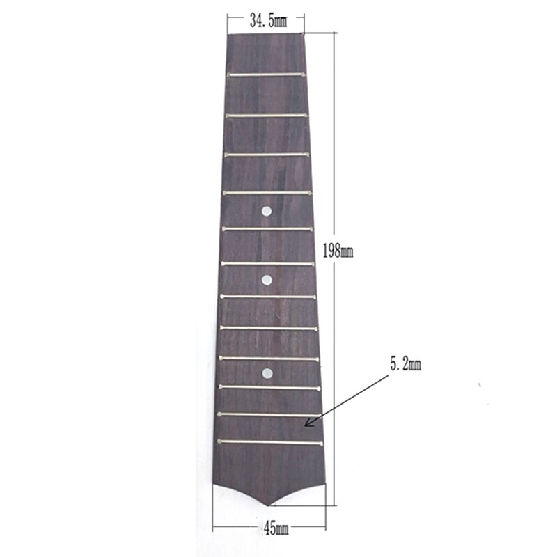 12 trastes, ukelele, diapasón, Mini 21 pulgadas, partes de ukelele