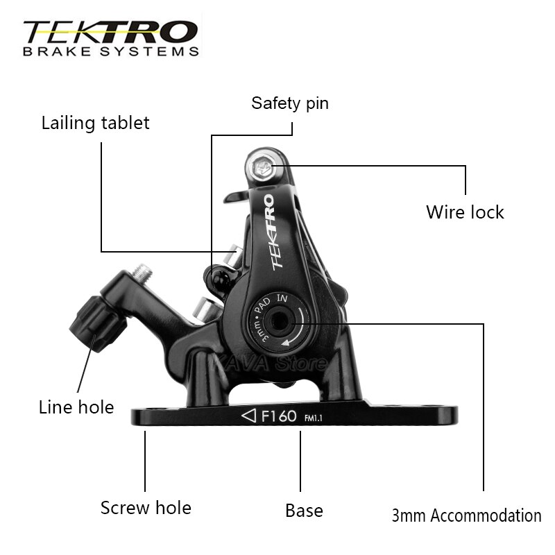 Tektro MD-C550 Road Bike Brakes Flat Mount Disc Brake Cliper Double Piston Bicycle Dual Piston Brakes
