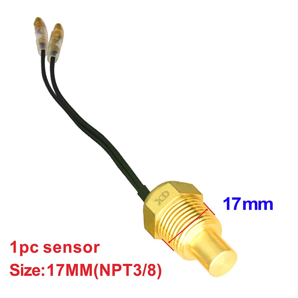 12V/24V Auto Vrachtwagen Digitale Water Temperatuursensor 50K Hoofd Plug 10Mm 14Mm 16mm 17Mm 21Mm Temp Sensor Auto Meter Sensor: 17MM