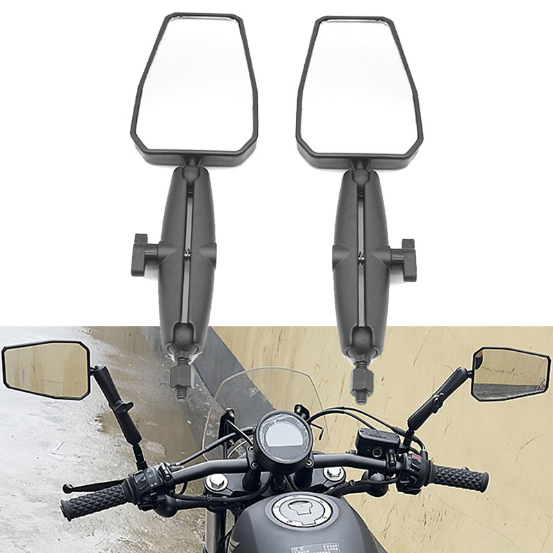1 paar opvouwbare motorfiets achteruitkijkspiegels 360 ° Rotatie verstelbare universele terreinfietsen motorfiets stuuruiteinde spiegel