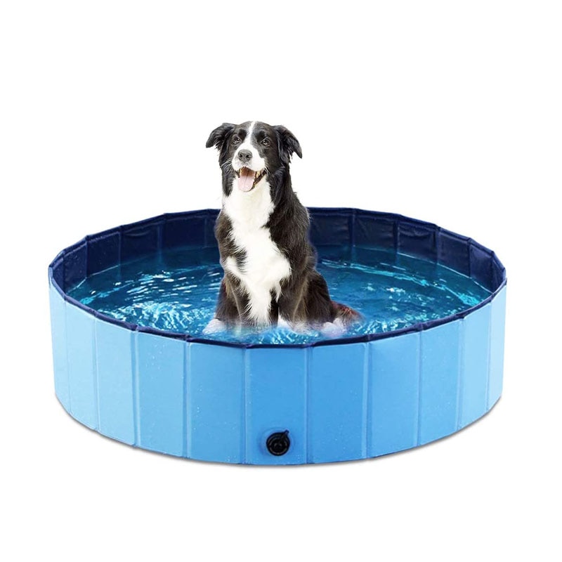 Pvc rejse svømmebassin til hund sammenklappelig kæledyr udendørs badebassin bærbar stor vandbassin til børn køling sommer pool strand