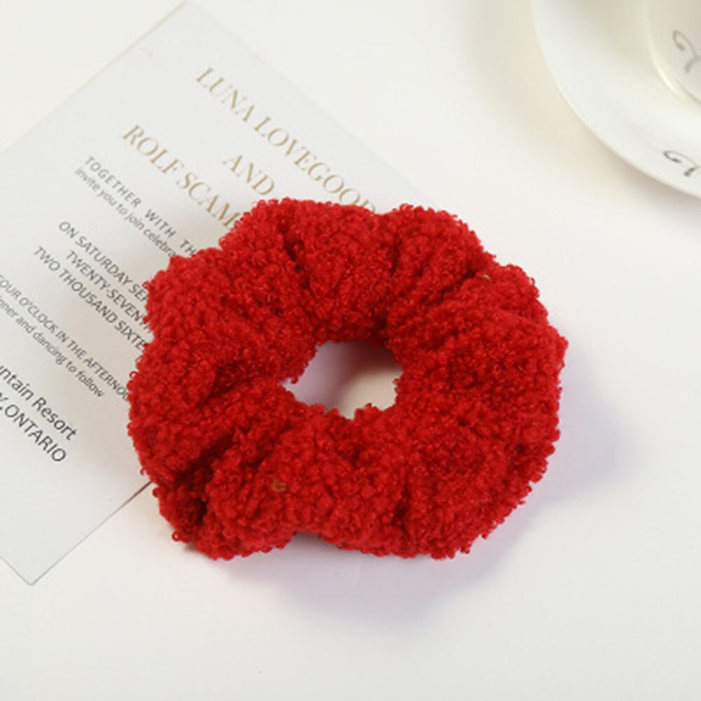 Effen Kleur Velvet Hair Scrunchies Elastische Haarbanden Paardenstaart Haar Touw Ring Rubber Band: 4