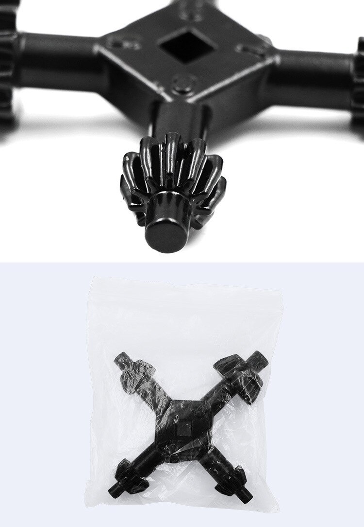 1Stck 4 in 1 Multi-funktion Universal- Futter Schlüssel Bohrer Bohren Halfter Schlüssel Ratchet Sockel Ring Kombination Griff Stern Schlüssel