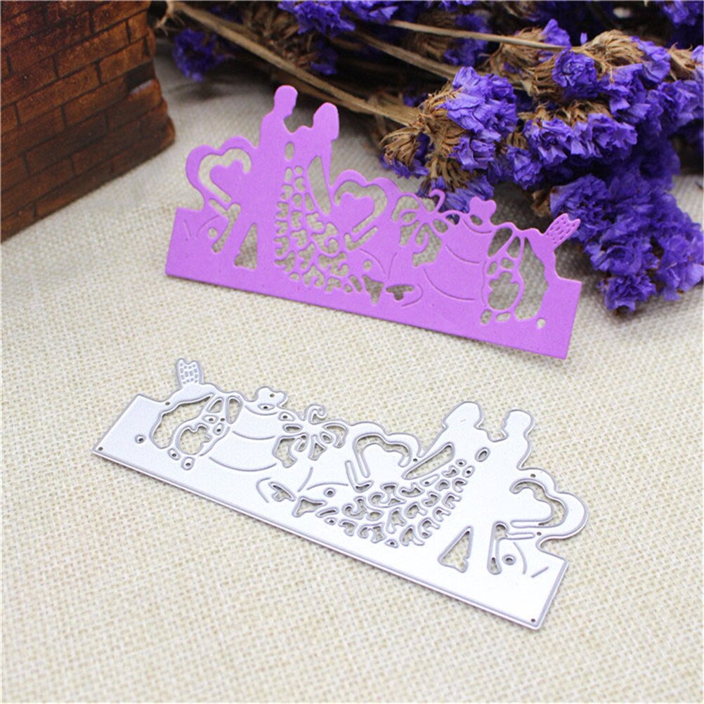 1pc Tarjeta De Invitación De Boda de corte de Metal muere plantilla para álbum de recortes de bricolaje papel gofrado confección de tarjetas decorativas artesanía