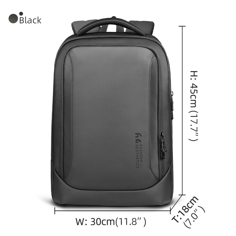 Heroic Knight Plecak podróżny służbowy Męski plecak na laptopa o dużej pojemności dla 15.6" Fashion Boy Plecak szkolny z portem USB: Black