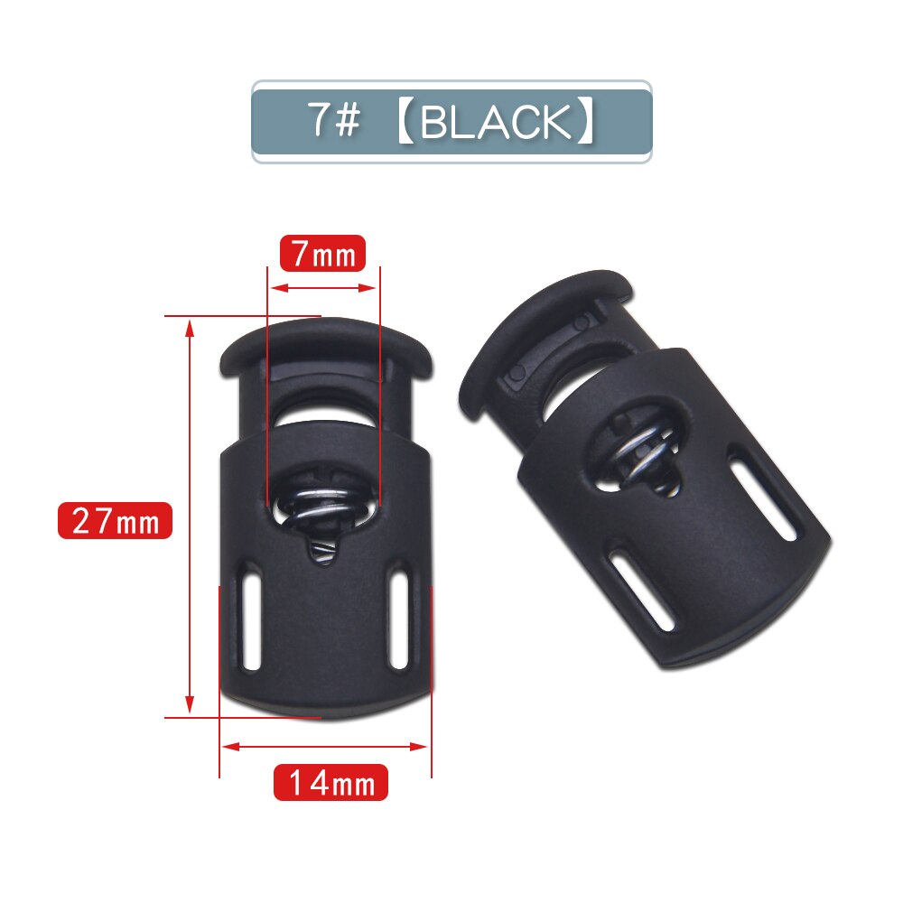Neue 10 stücke Schnur Schloss Kunststoff Stopper Schnur Enden Schaltet Clip Schnalle Taste Schwarz Frost Schnürsenkel Sportswear DIY Tasche Zubehör: Kupfer