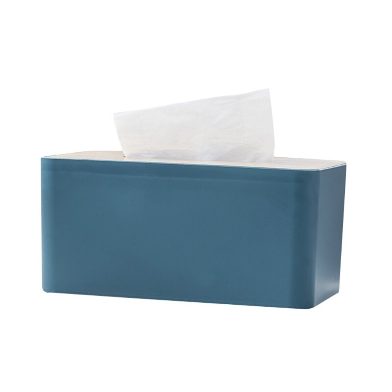 Boîte à mouchoirs en bois avec couvercle amovible, 4 couleurs, conteneur , porte-serviettes, étui pour serviettes de salon: C