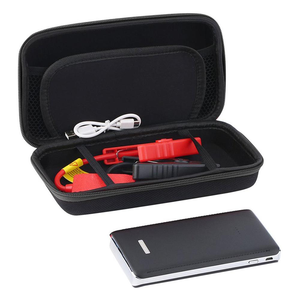 12V Power Bank Portable Charging 6000 mAh Car Jump Starter Emergency Battery Charger Power Bank for Devices: Black