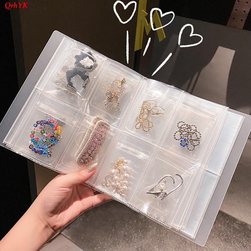 Large-capacity Transparent Jewelry Storage Bag Sealed Bag Necklace Earrings Jewelry Bracelet Storage Book Jewelry Organizer