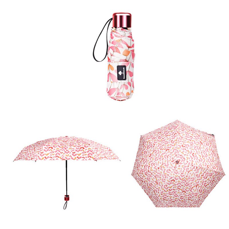 Parasol Vrouwen Reizen Mode Kleine Regen Pocket Waterdichte Mini Draagbare Meisjes Anti-Uv Opvouwbare Paraplu Paraplu Mini Umbre: Pink