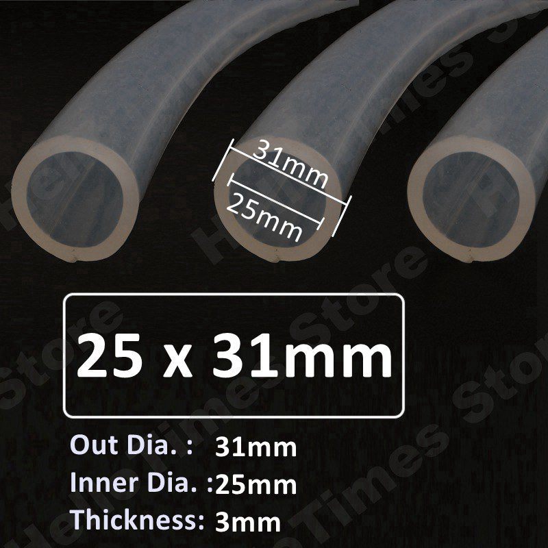 1 Meter Food Grade Siliconen Tube 20 ~ 50Mm Clear Transparant Siliconen Slang Flexibele Rubberen Slang Hittebestendige Drinken waterleiding: 25 x 31mm