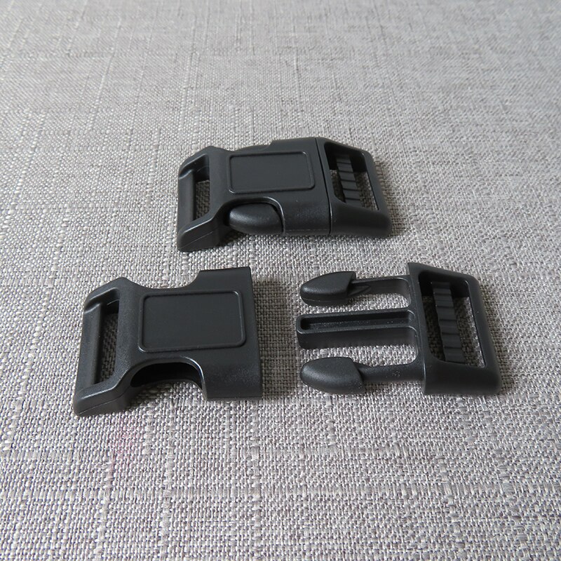 20 stuks/pak plastic zijsluiting voor tas, hondenhalsband, paracord armband, tas, rugzakband, band, 15mm 20mm 25mm accessoire